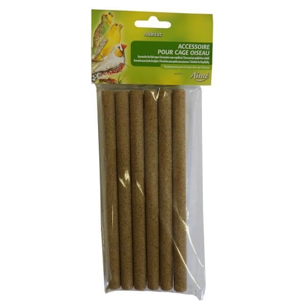 AIME Sandblästrade abborröverdrag - 6 stycken - För fåglar Beige