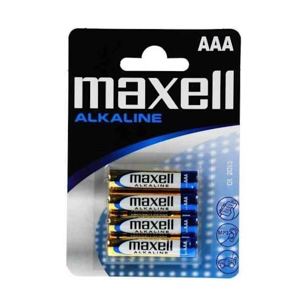 Blisterförpackning med 4 Alkaline Micro AAA LR03 1,5V batterier