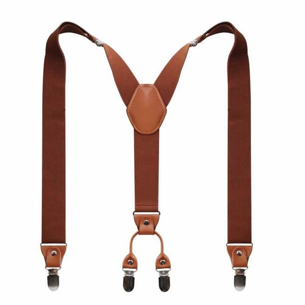 Breteller GUCHOL herr brun 70% polyester 30% elastan, 4 justerbara clips 47 tum brun