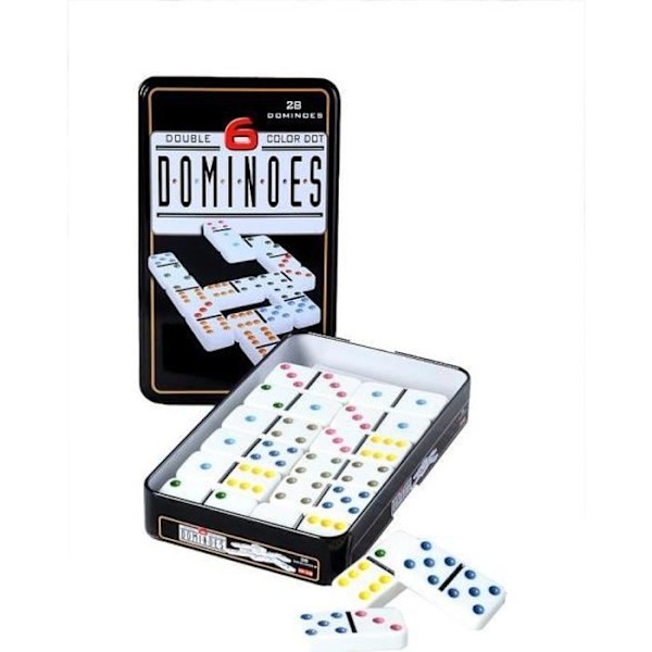 DOUBLE 6 Colorful Dominoes Game - ENGELHART - Stort brädspel - Flerfärgat - 30 min - 2 spelare eller fler Flerfärgad