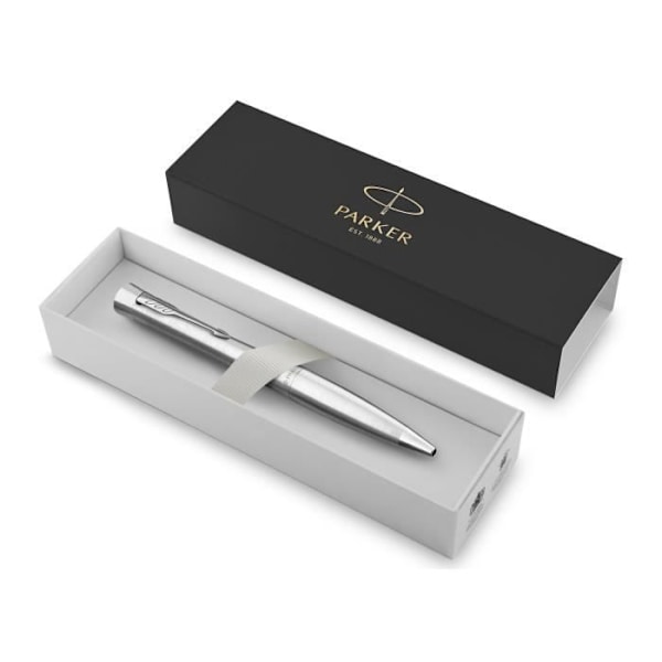 PARKER Urban kulspetspenna, Metro Metallic, Chrome Trim, Blue Medium Point Refill, Presentbox