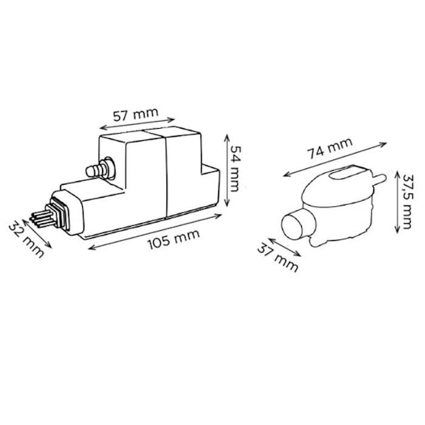 SANICONDENS mini 3S luftkonditioneringspump D16 mm - SFA - CLIMNINI3S Blå