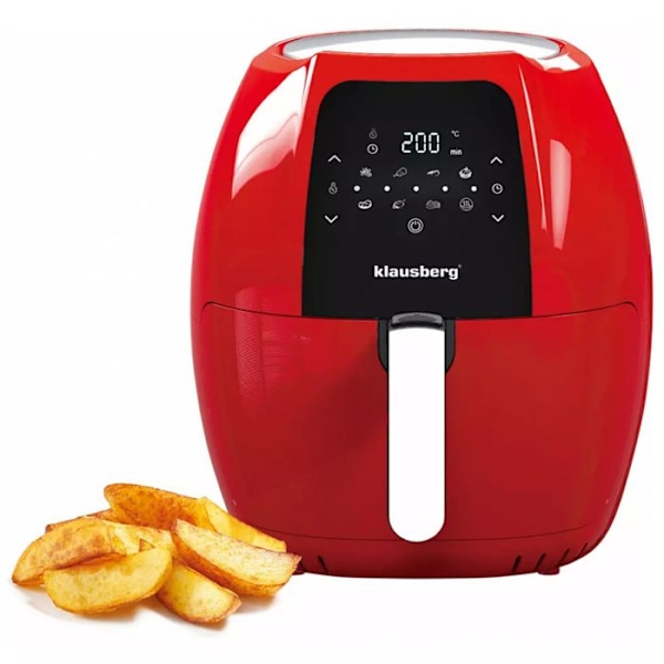 Fritös utan fett - KLAUSBERG - KB-7571 - 1800W - 7,7L - Röd Röd