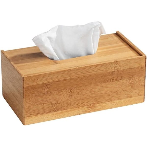 Tissuebox - WENKO - Terra - Bambu - 25x13x10 cm - Brun kastanj