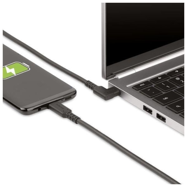 StarTech.com 1m Heavy Duty rätvinklig USB-C-kabel, USB 3.2 Gen 2 (10 Gbps), Full USB-C till C-dataöverföringssladd - MB
