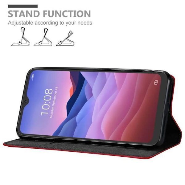 Cadorabo Fodral för ZTE Blade V2020 SMART i APPLE RED Magnetisk stängning Skyddsöverdrag