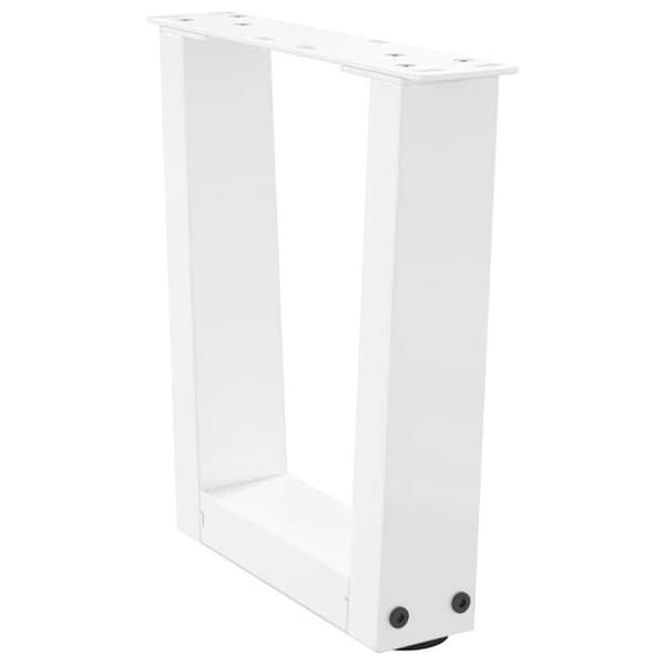 vidaXL V-formade soffbordsben, 2 stycken, vit, 40 x (30-31,3) cm, stål 4012605