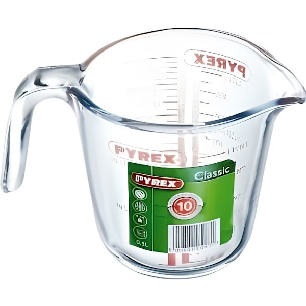 Mätbägare - Pyrex - 500 ml - Borosilikatglas - Repellerande - Mikrovågsugn och diskmaskinssäker Transparent