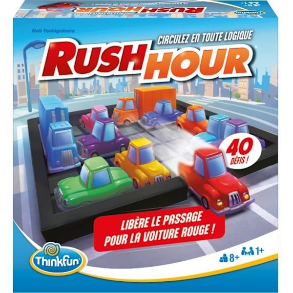 ThinkFun Rush Hou-Logic-spel-Pussel-Trafikstockning-40 utmaningar 4 nivå-1 Spelare eller mer-från 8 år-Ravensburger-Mixed-6600 Blandad