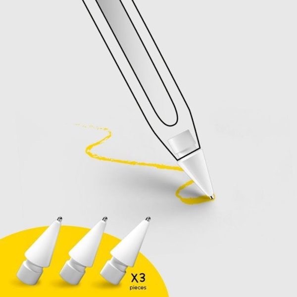 Stylet för surfplatta - handske för surfplatta Apiker doodroo Apple Pencil metallspets - 3 delar.