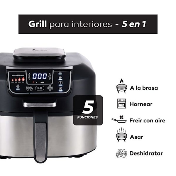 Masterpro elektrisk fritös - BGKIT-0008 Svart silver