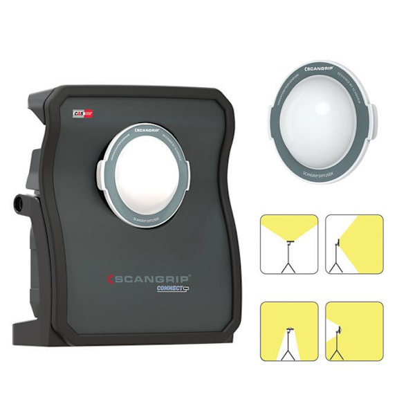 Projektor - SCANGRIP - NOVA 4 CONNECT - LED 4000 Lumen - Vattentät IP65 - Bluetooth