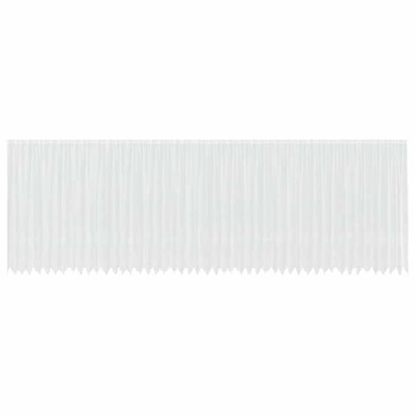 vidaXL Blommig Spetsgardin Vit 200 x 1200 cm Polyester 4107858