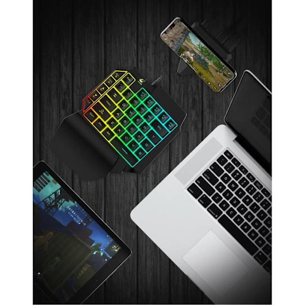 Gamingtangentbord - RAZER - Mini USB-tangentbord - Bakgrundsbelyst - QWERTY - PUBG-tangentindikation