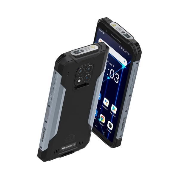 myPhone Hammer Construction svart robust smartphone med 6" Full HD+-skärm, 1080 x 2160 pixlar, 6 GB RAM + 128 GB och processor Svart, Silver
