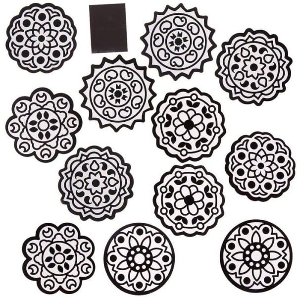 Baker ross magnet - FX233 - Velvet touch magneter Rangoli mönster - Set med 12, manuella aktiviteter för barn ()