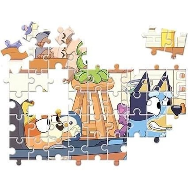 Clementoni - Edukit - Bluey - 4 i 1 inlärningslåda - 2 pussel, 1 memo, 1 set med 6 kuber - Tillverkad i Italien - från 4 år och uppåt Flerfärgad