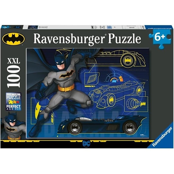 Batman Puzzle Batmobile - Ravensburger - 100 XXL-bitar - Tecknade serier och serier - Barn - Blandat Blå