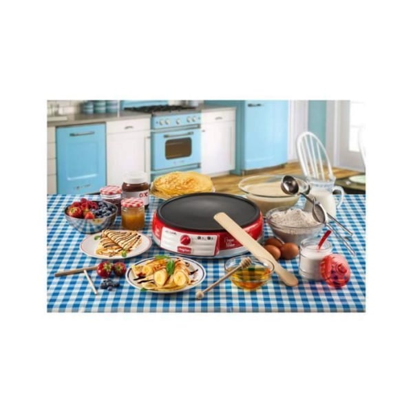 Crepe maker - Ariete - 202RED - Elektrisk - Non-stick - 1950-talsdesign Röd