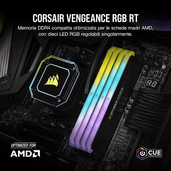 Corsair Vengeance RGB RT 64GB (2 x 32GB) DDR4 3200 MHz CL16 - Dual Channel Kit 2 DDR4 PC4-25600 RAM - CMN64GX4M2Z3200