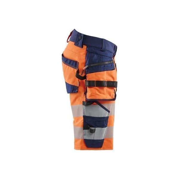 Högsynlighets stretch 4D skyddsshorts Blaklader Orange/marinblå 48