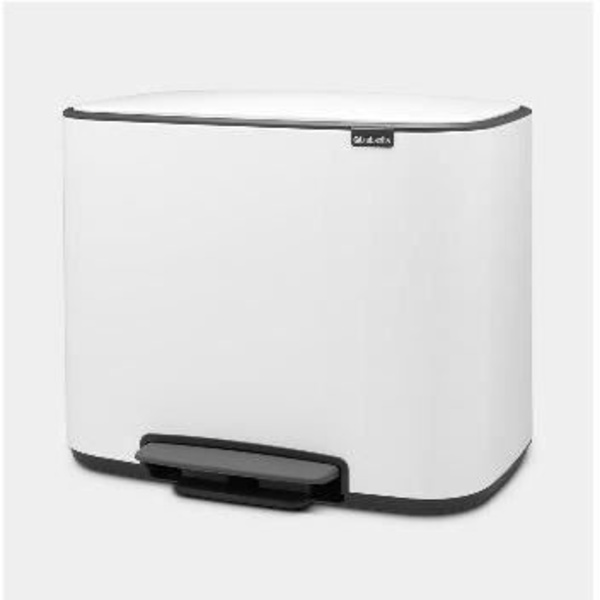 BRABANTIA Pedalbehållare Bo -11 + 23 L - Vit Vit