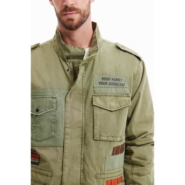 Desigual Amaru patchwork parkas - grön - XL Grön XL