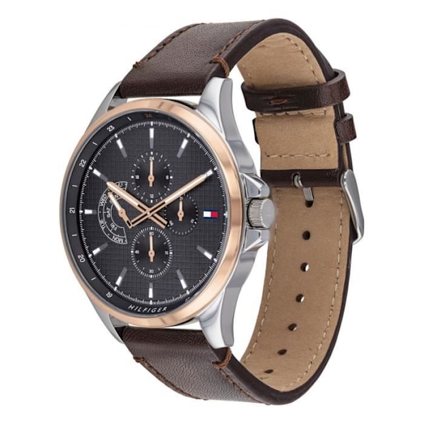 Tommy Hilfiger - Herrklocka i kvartsläder med flera rattar - 1791615