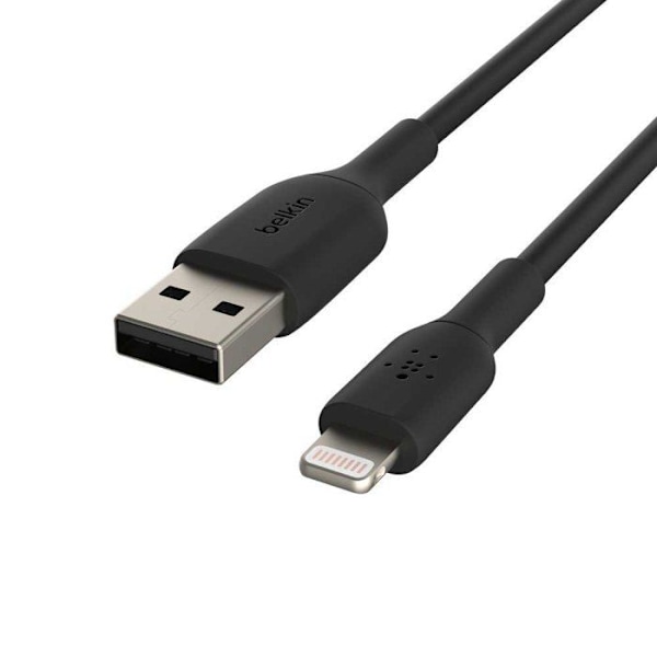 BELKIN - kabel - FLÄTAD A-LTG 1M, BLK - FLÄTAD A