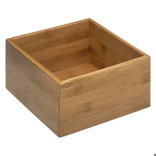 Organisatör 18x18cm bambu brun
