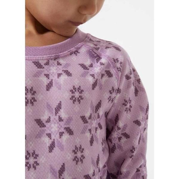 Helly Hansen Graphic Lifa Kids Merino Wool Base Layer + Leggings Set - blåregn lila blåregn lila 8 år