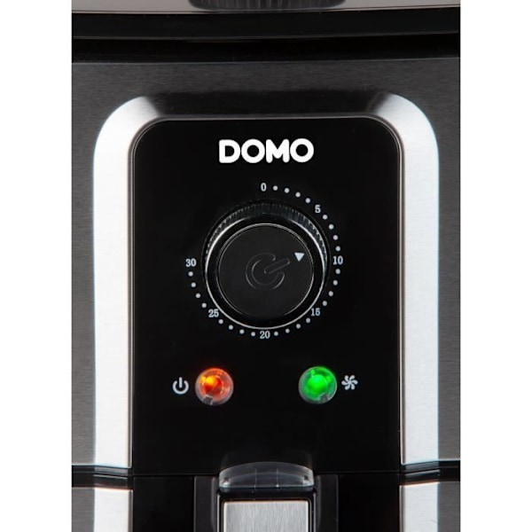 DOMO DO536FR - Deli-Fryer 5,5L - Varmluftsfritös - 1,5kg - 80° till 200°C - 30 min timer - Teflontank och korg