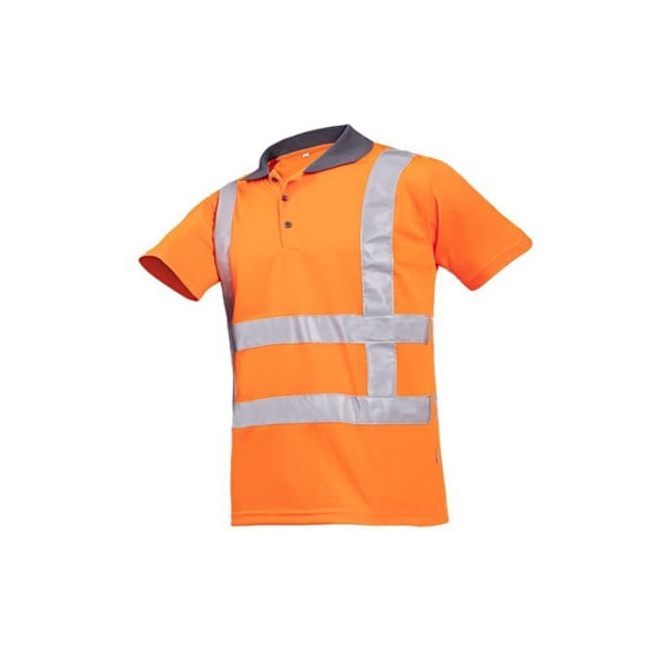 Kläder för hög synlighet Sioen - 3868A2MBEFC12XL - 3868 A2mbefc12 X L Genari högsynt pikétröja Svart, XXL, Orange Svart, Orange XXL