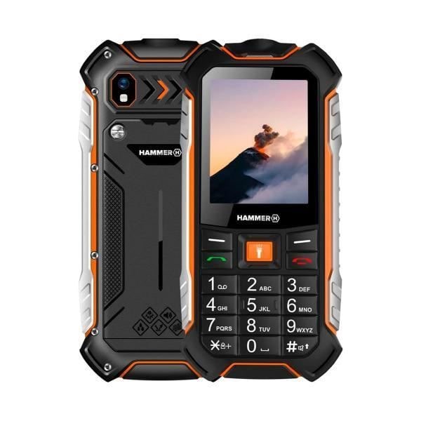 myPhone Hammer Boost LTE basic / senior robust mobiltelefon i orange färg med 2,4" VGA-skärm, 240 x 320 pixlar, 64 MB