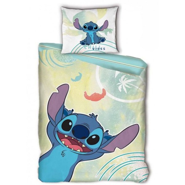 LILO & STITCH - Sänglinne set 140x200cm 'Ekologisk bomull' Flerfärgad