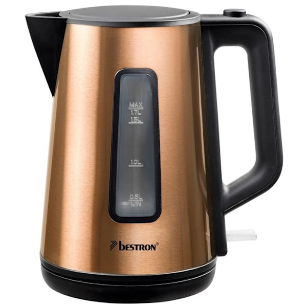 BESTRON Copper Collection AWK1000CO 1,7 L vattenkokare - Brun - Orange - 2200 W - Anti-kalk