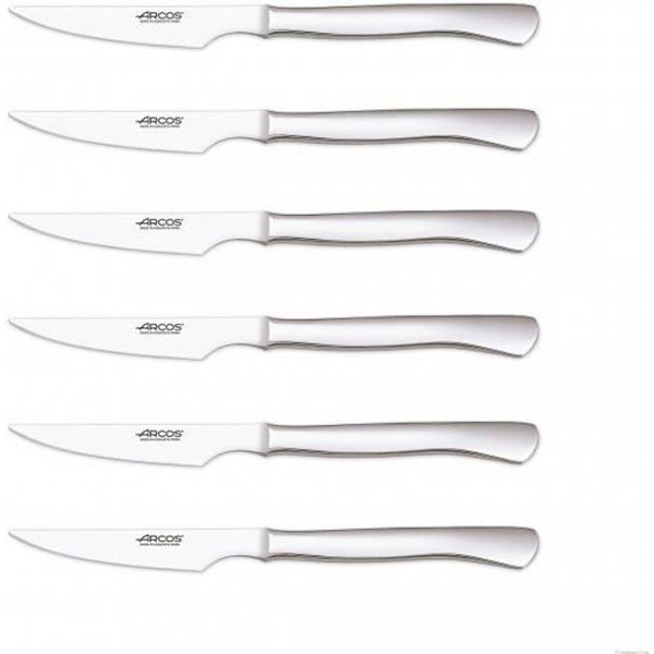 Köksknivset för biff - Arcos - 6 bitar - Rostfritt stål - Blad 11cm - Garanti för hållbarhet