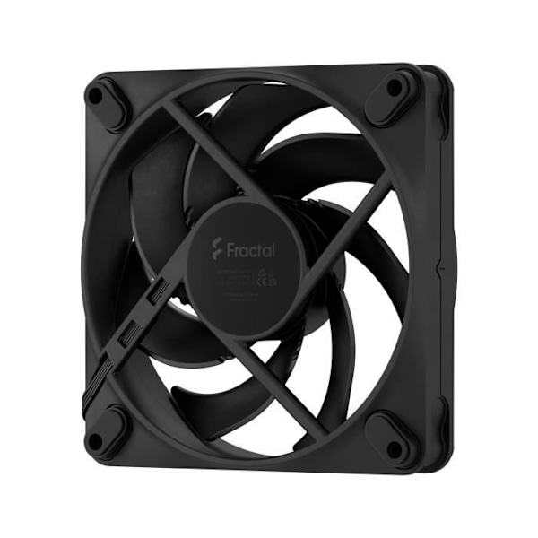 PC-fläkt - FRACTAL DESIGN - Momentum 12 - FDB - PWM-kontroll - Skovlar med svepande design som minskar bullret - Svart