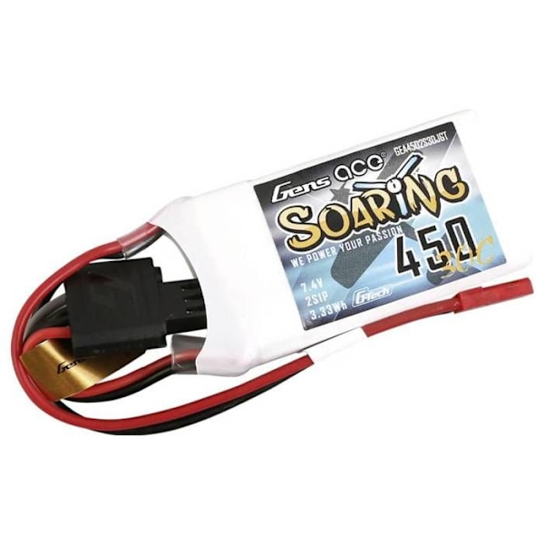 Gens ace batteripaket (LiPo) 7,4 V 450 mAh Antal celler: 2 30 C block JST-SYP