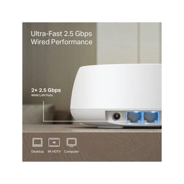 Nätverkssystem - TP-Link - DECO BE25 (3-PACK) - Wi-Fi 7 - 2882 Mbit/s - Vit