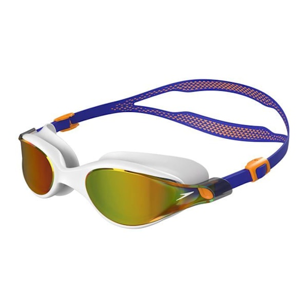 Speedo - 8-1096016 - Unisex V-Class Vue Simglasögon - Simma - Ögonskydd, Vit/True Cobalt/Maderin Peel/Rök, En Storlek