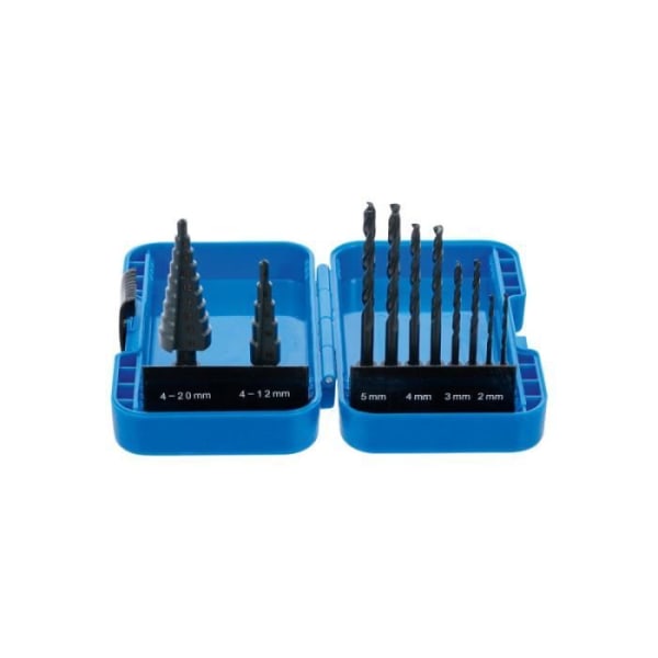 Set med steg- och spiralborrar BGS TECHNIC - HSS - 10 st - 1686