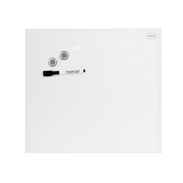 Nobo White Magnetic Glass Board Diamond 450x450, detaljhandelsförpackning, 450 mm, 15 mm, 450 mm, 496 mm, 496 mm, 35 mm
