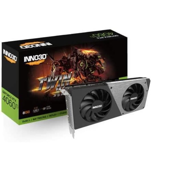 Grafikkort - INNO3D - GEFORCE RTX 4060 TI TWIN X2 - DirectX 12 - OpenGL 4.6 - HDMI - DisplayPort