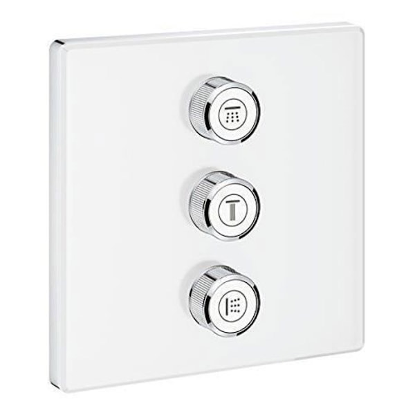 GROHE 29158LS0 Grohtherm SmartControl kontrollpanel 3 utgångar - Vit - Metall - Krom Vit