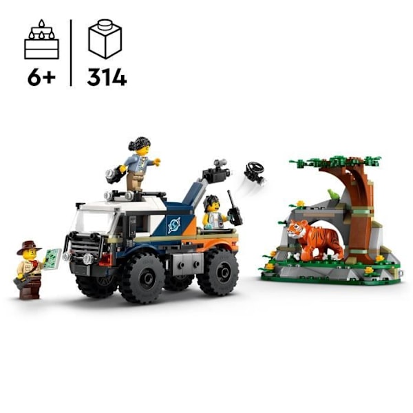 LEGO® City 60426 Jungle Explorers terrängbil, barnleksak, 6 år Grön, brun