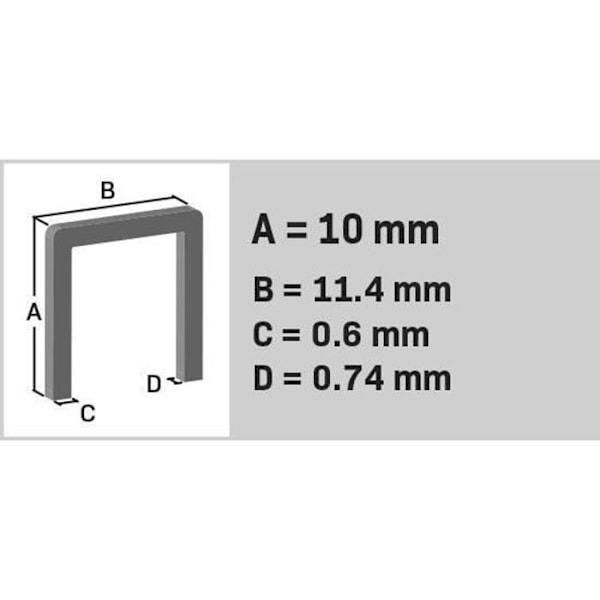 1000 klammer 10mm - ET802AA Silver