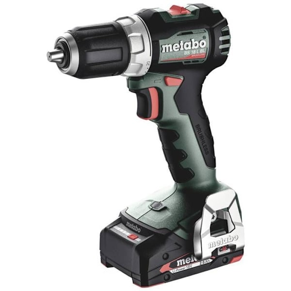 Metabo BS 18 L BL 613155500 18 V 2 Ah Li-Ion sladdlös borrskruvmejsel + 2 batterier, borstlösa, + fodral, + laddare