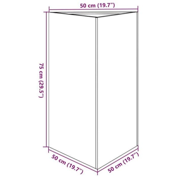 vidaXL Triangulär planteringslåda olivgrön 50x43x75 cm stål 851177