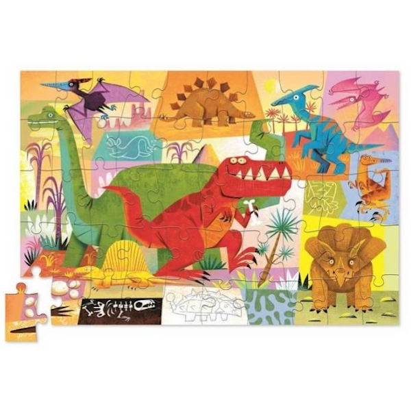 Crocodile Creek-pussel i blik Dino World - 50 stukjes